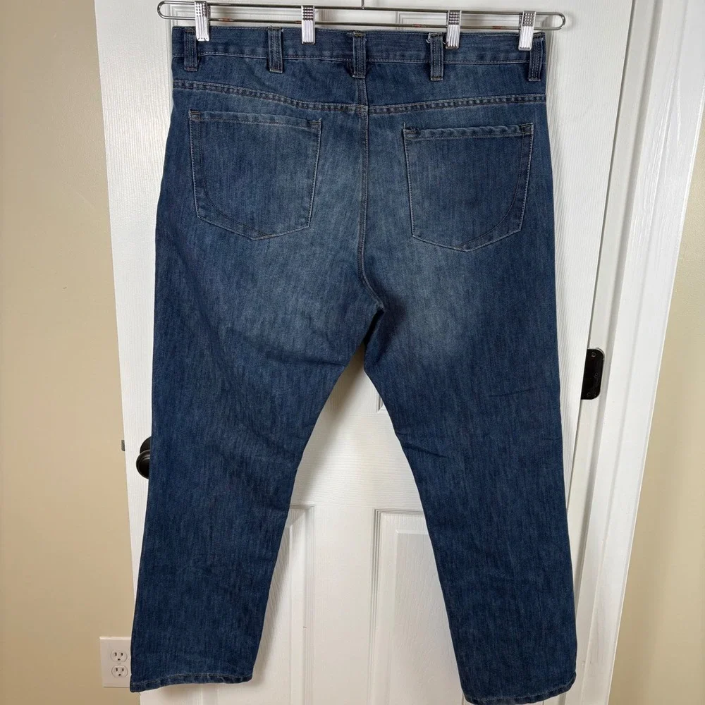 Paper Denim & Cloth Men's Jeans 42x32 Dark Wash Denim Straight Leg Streetwear‎ - Picture 6 of 6